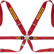 SABELT HARNESS SALOON STEEL 6PNT 3"/2" RED