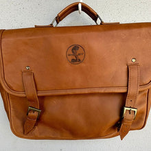 SHELBY GENUINE LEATHER BUCKLE LAPTOP BAG
